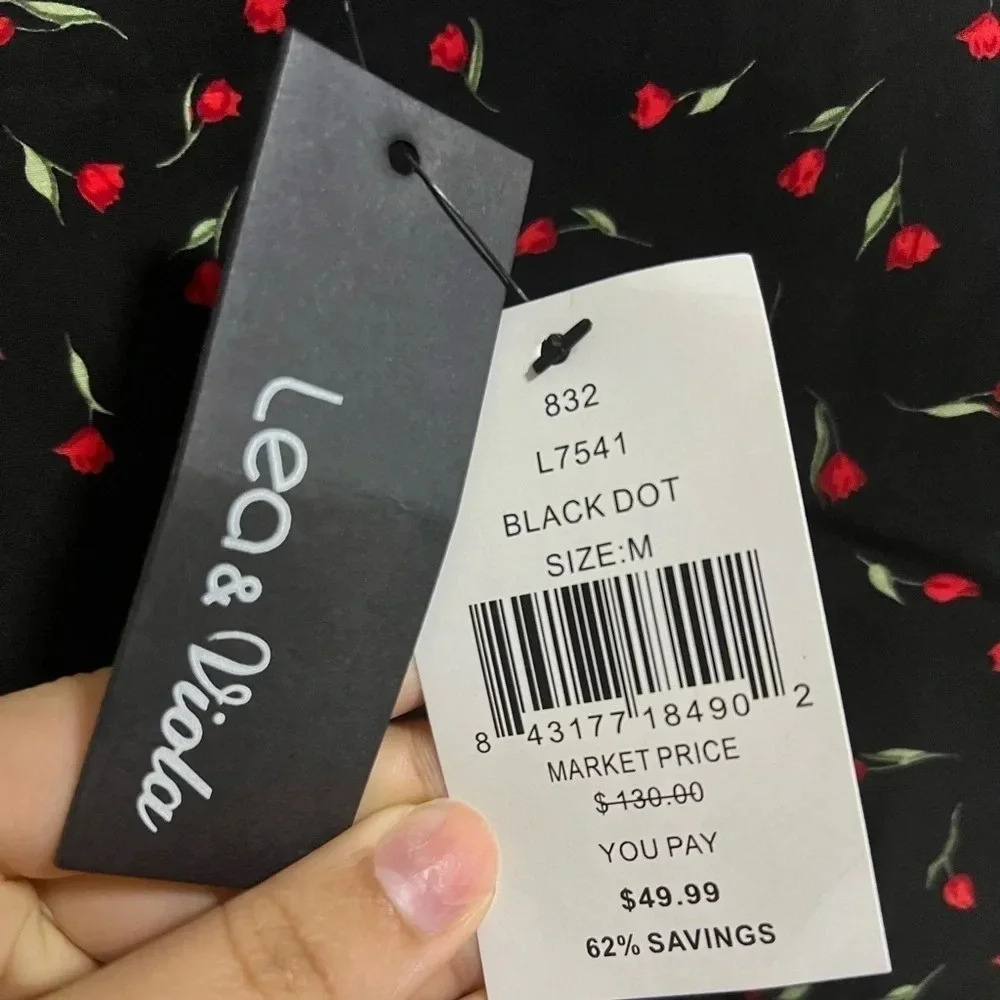 NWT LEA & VIOLA Women’s Floral Print Wrap Dress - Picture 11 of 16